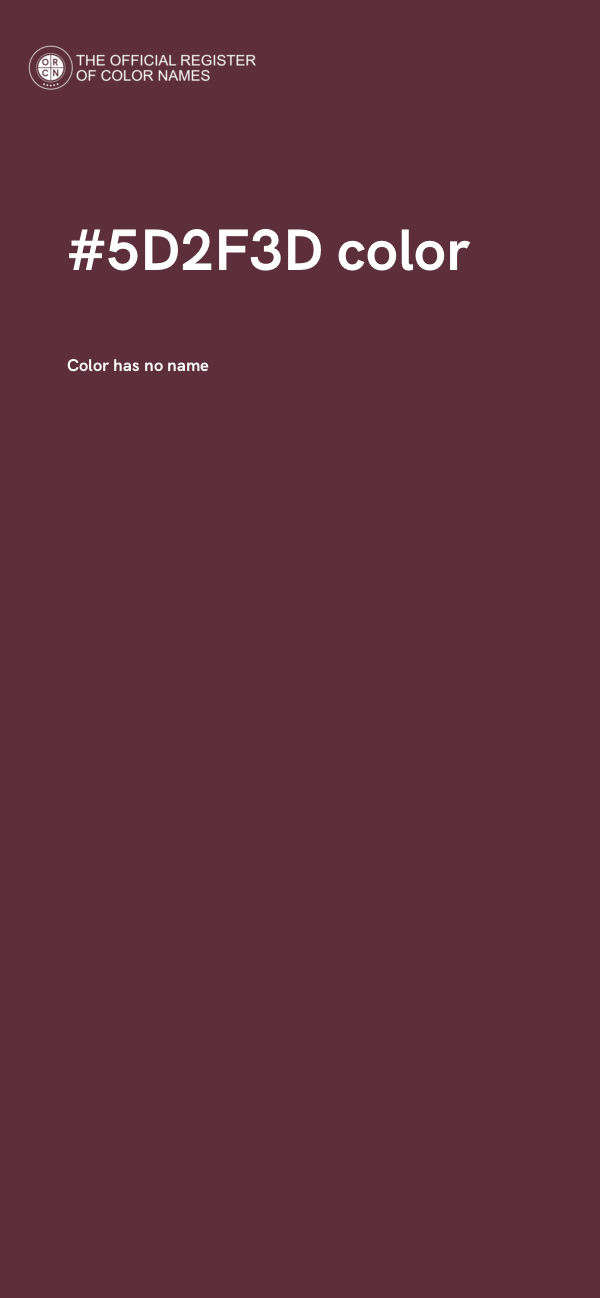 #5D2F3D color image