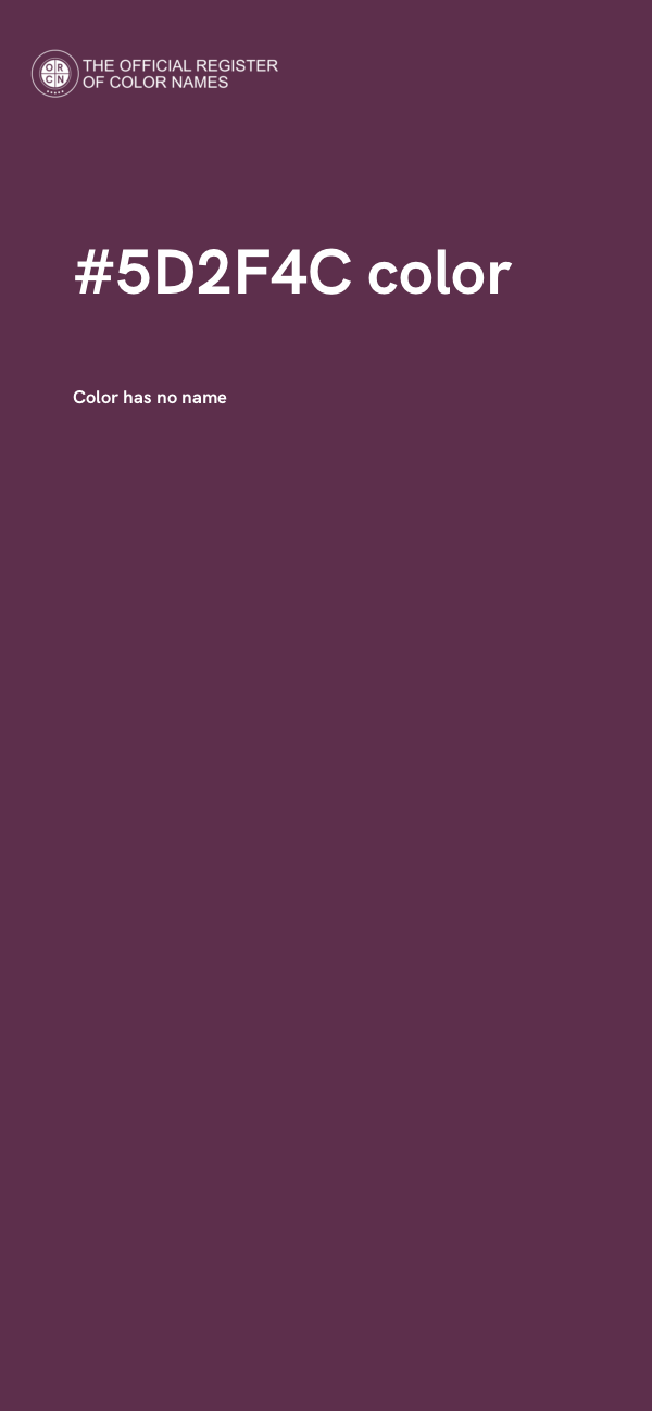 #5D2F4C color image