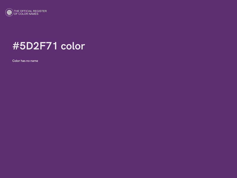 #5D2F71 color image
