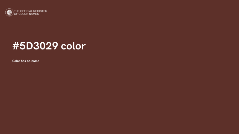 #5D3029 color image