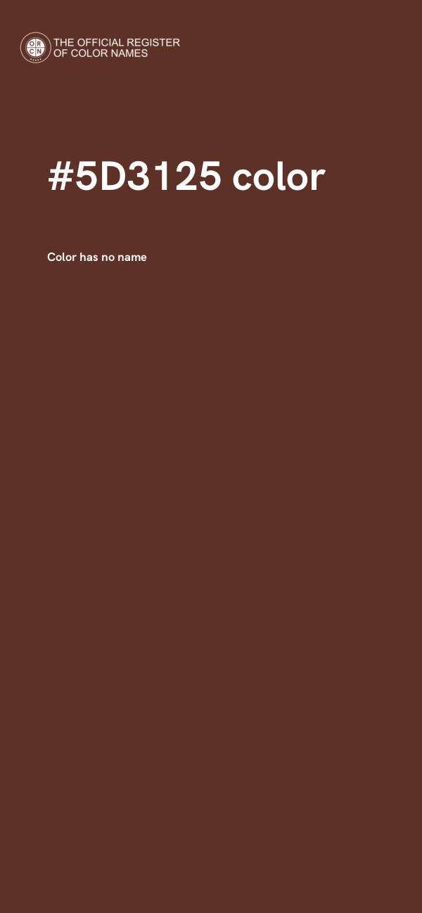 #5D3125 color image
