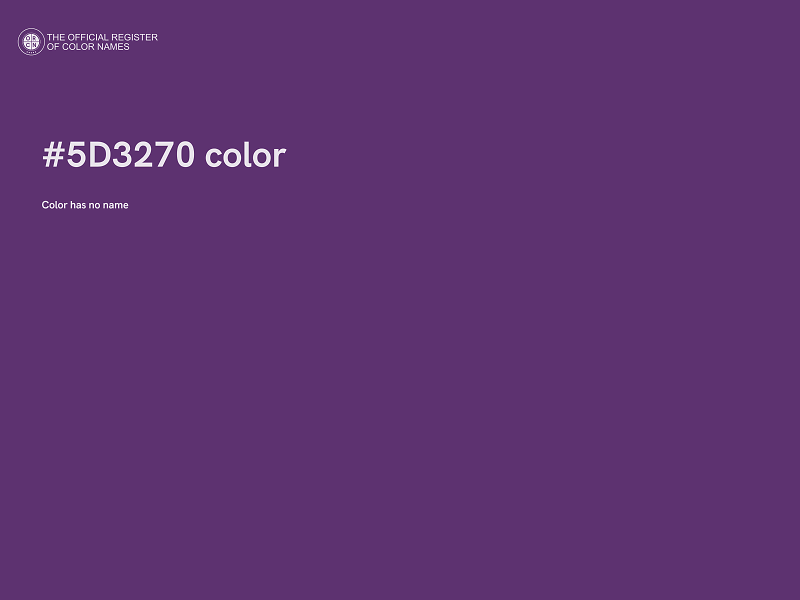 #5D3270 color image