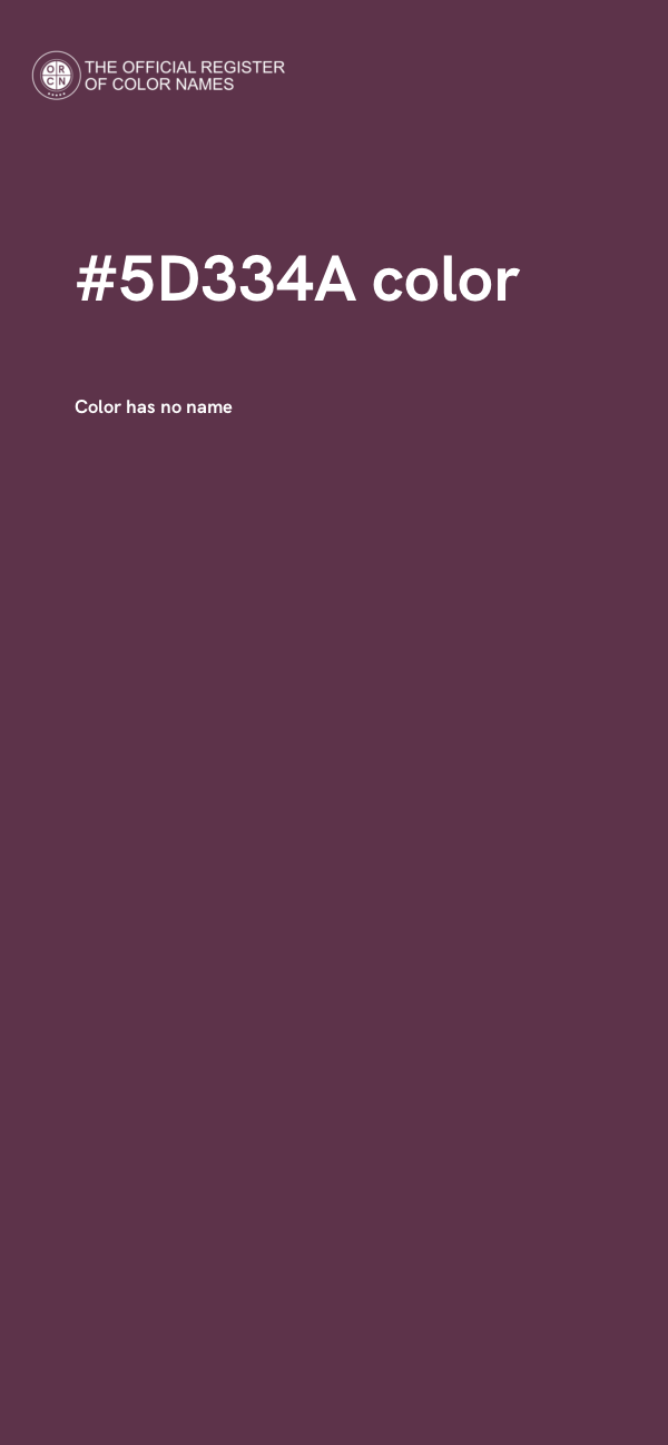 #5D334A color image