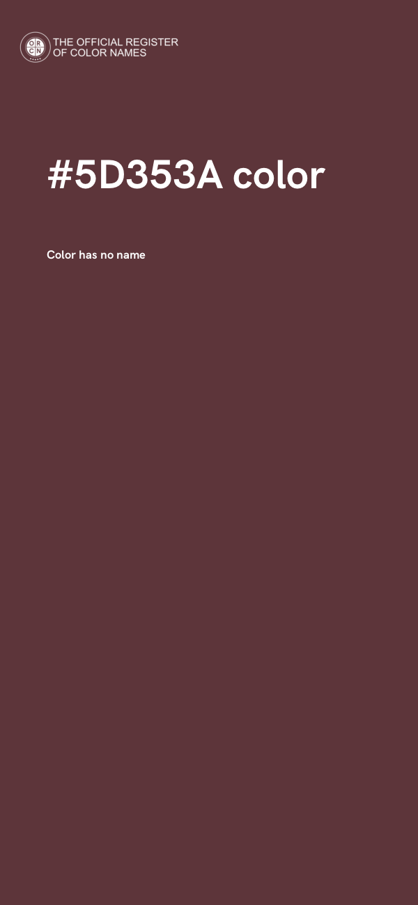 #5D353A color image