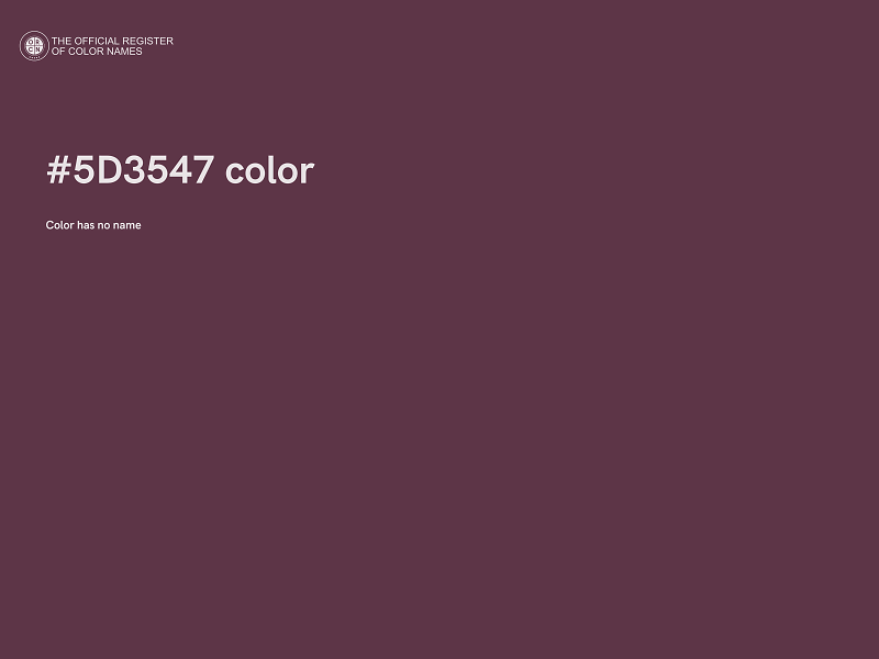 #5D3547 color image