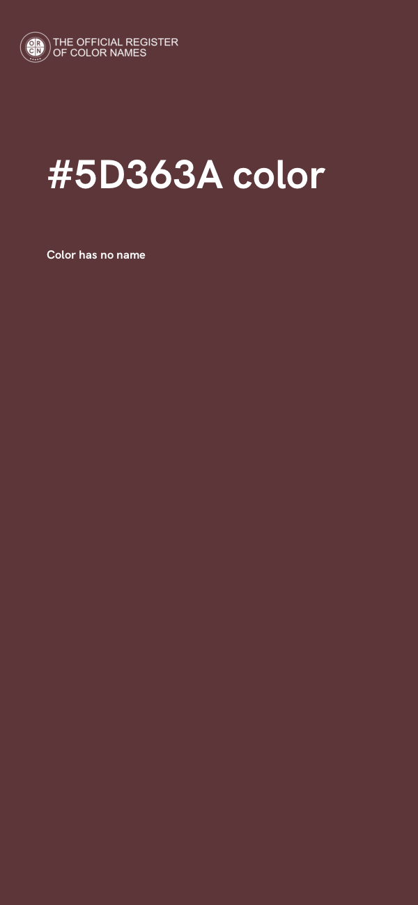 #5D363A color image
