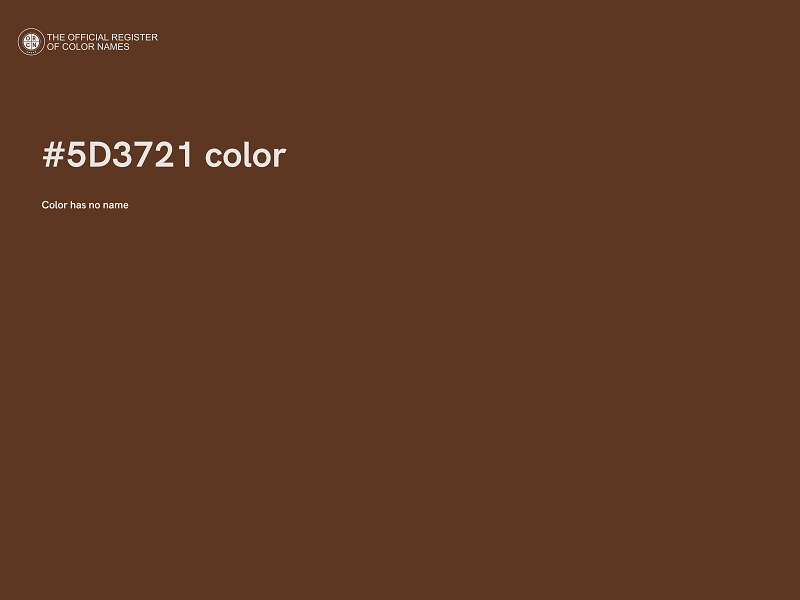 #5D3721 color image