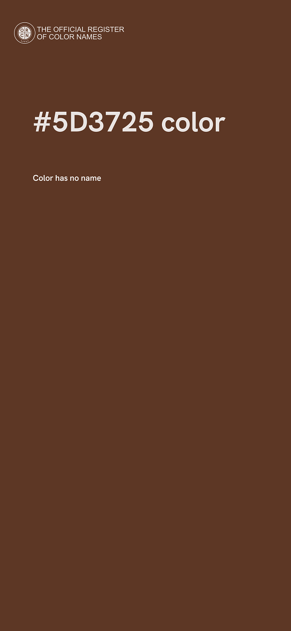 #5D3725 color image