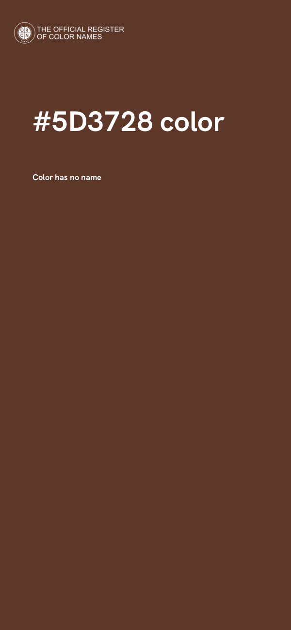 #5D3728 color image