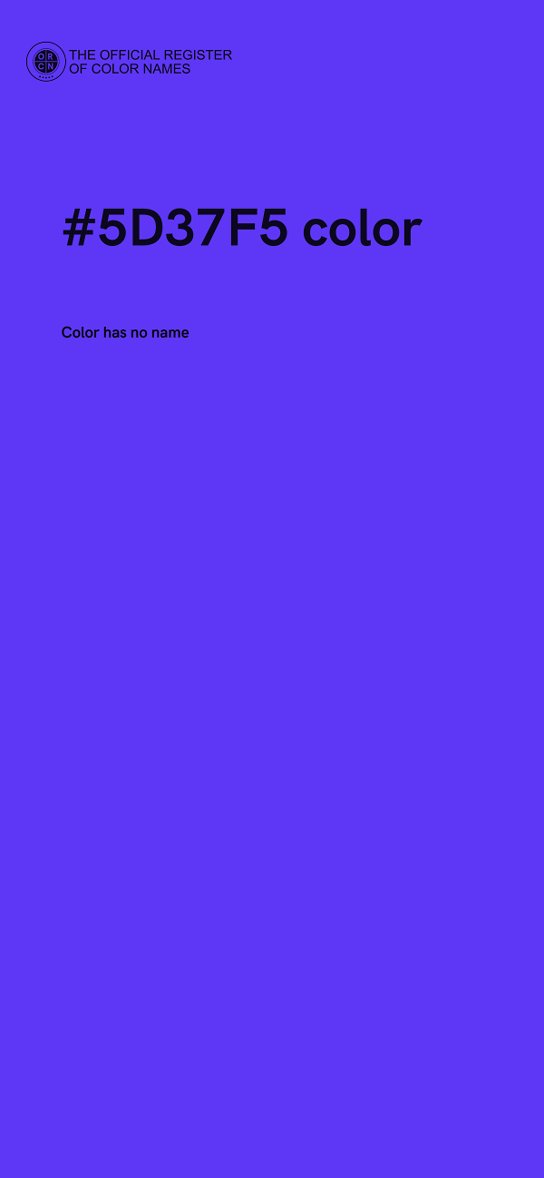 #5D37F5 color image