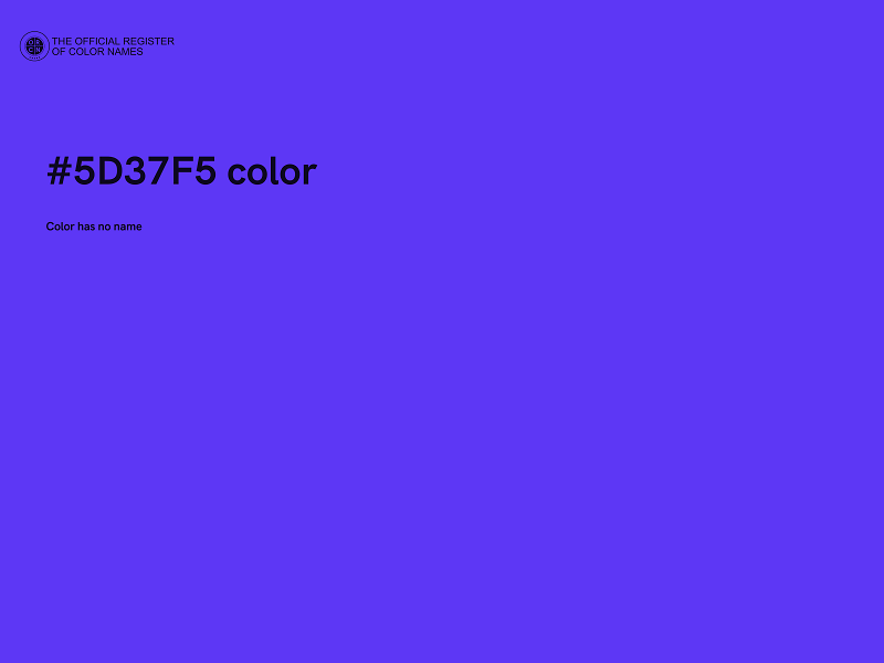 #5D37F5 color image