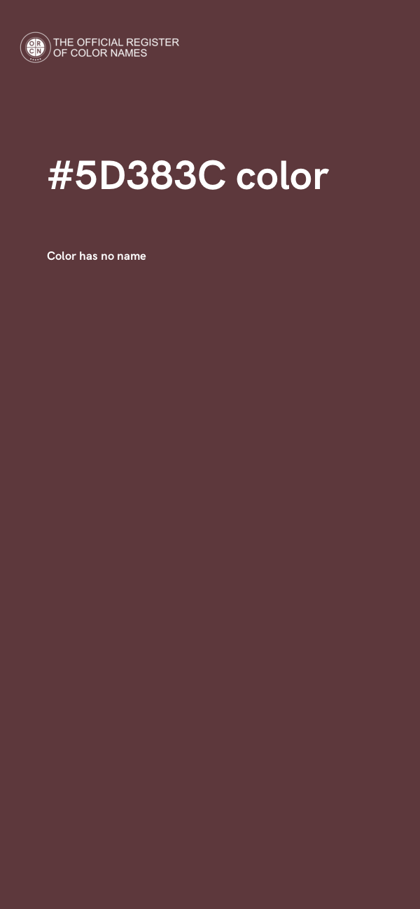 #5D383C color image