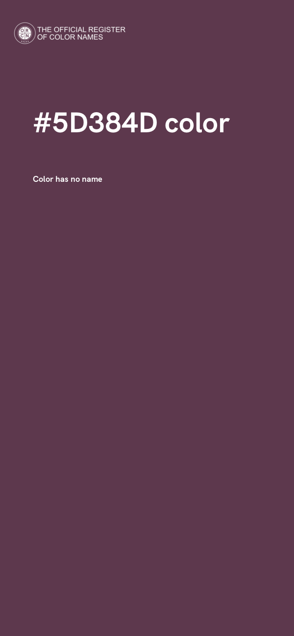 #5D384D color image