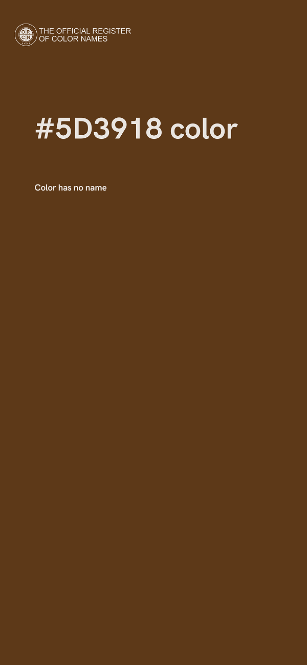 #5D3918 color image