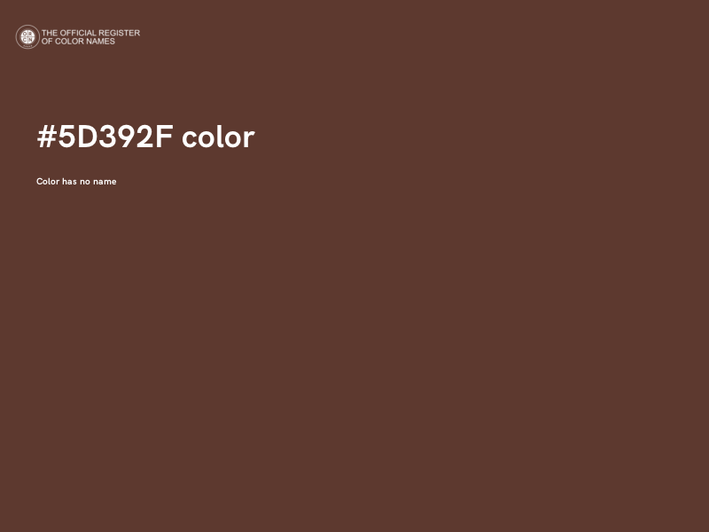 #5D392F color image
