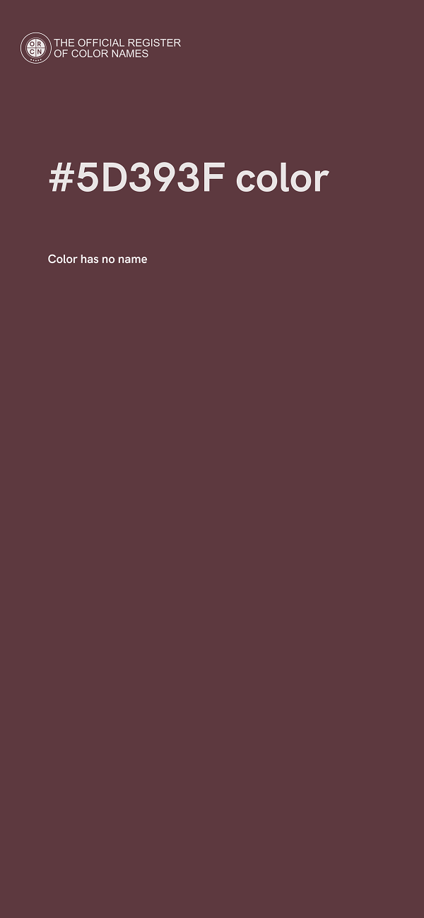 #5D393F color image