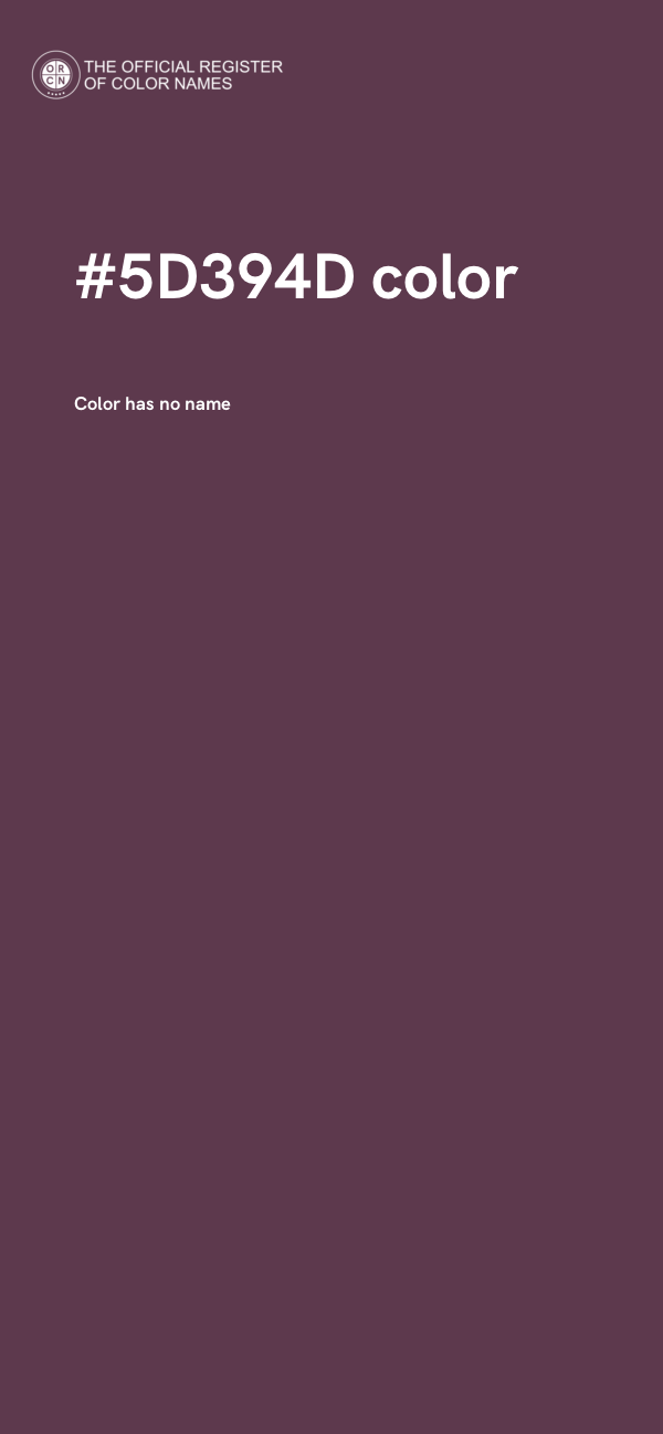 #5D394D color image