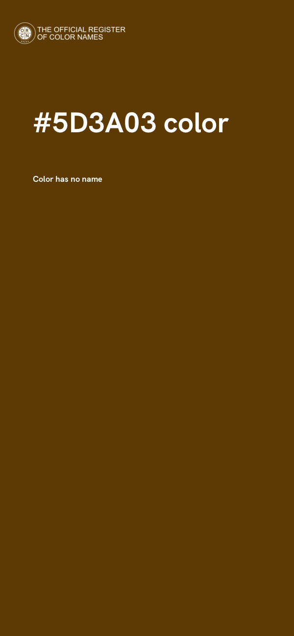 #5D3A03 color image