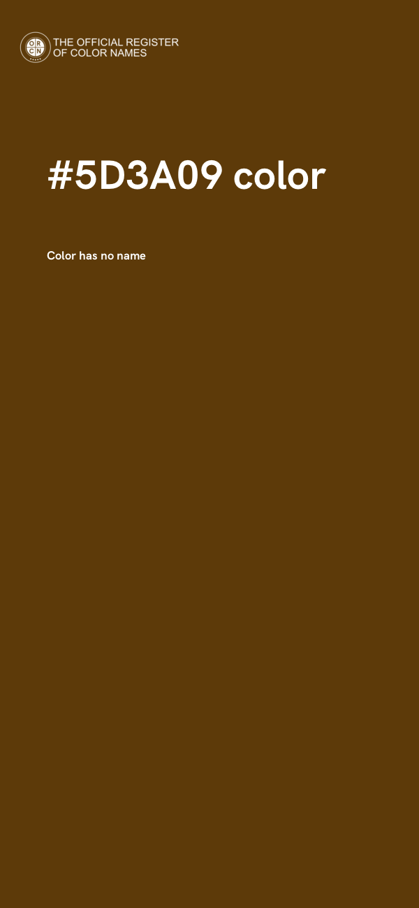 #5D3A09 color image