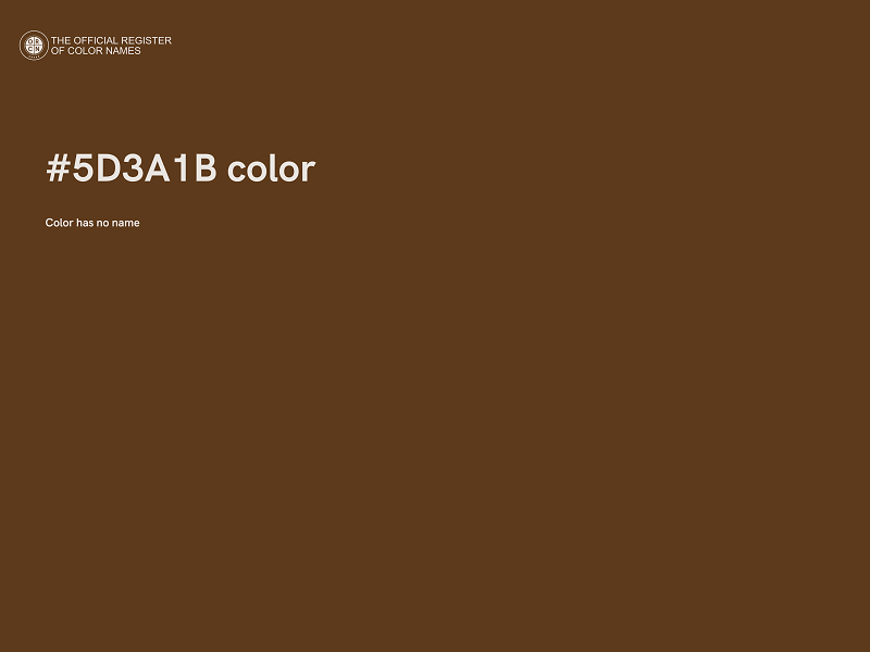 #5D3A1B color image