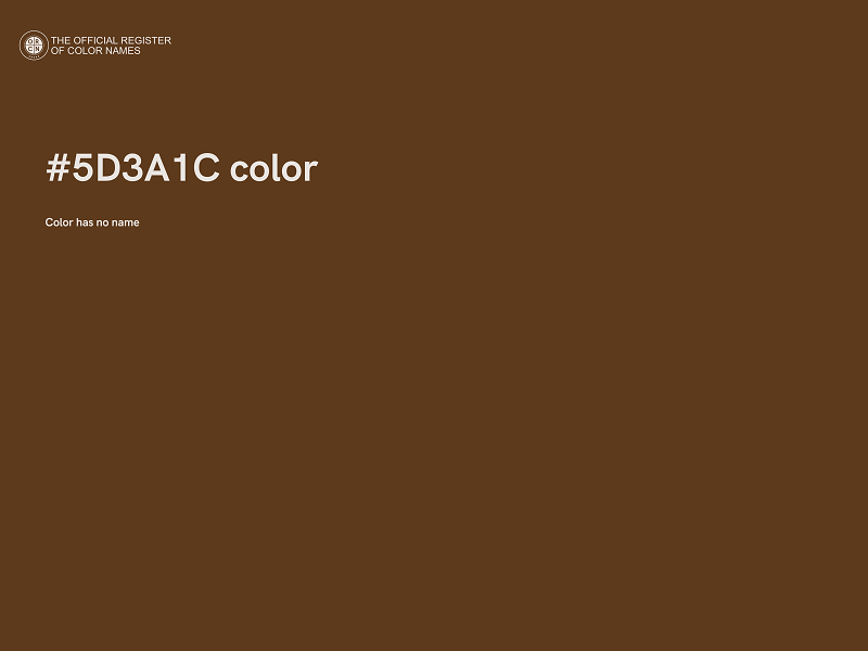 #5D3A1C color image