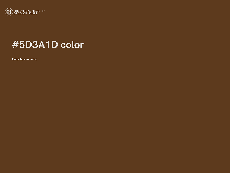 #5D3A1D color image