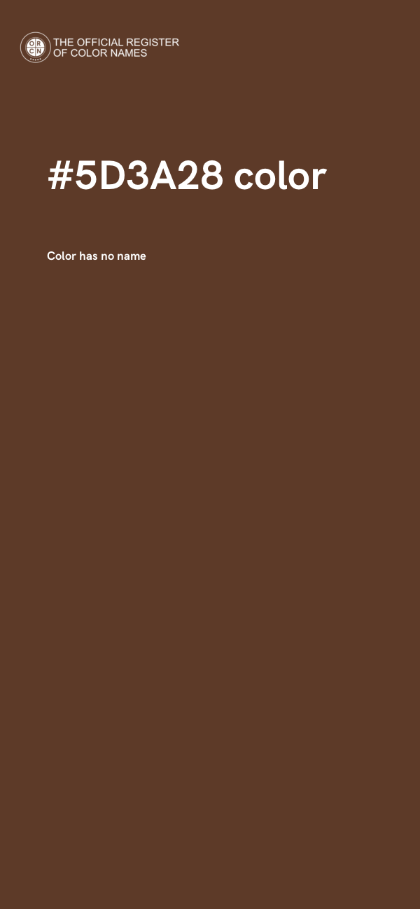 #5D3A28 color image