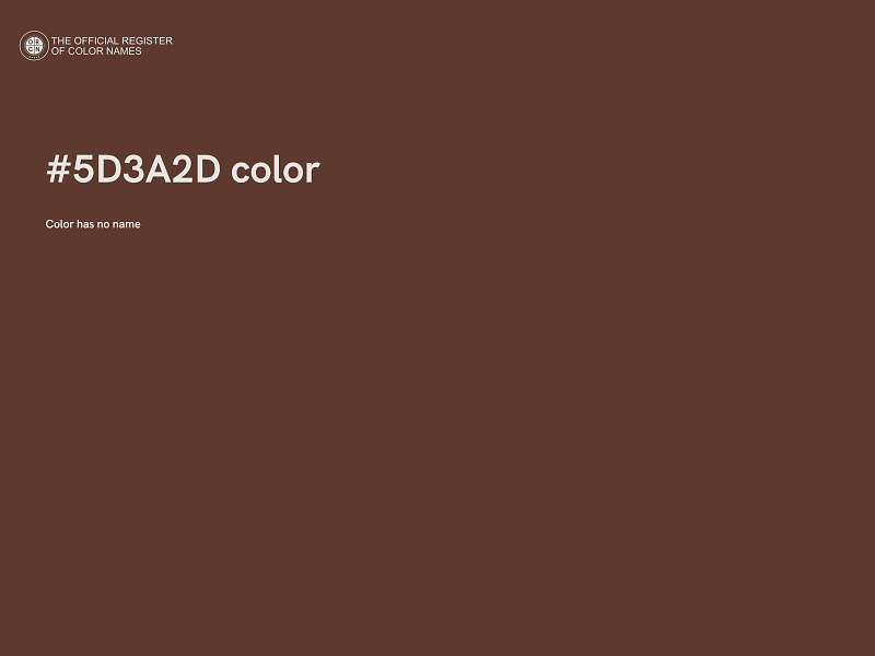 #5D3A2D color image