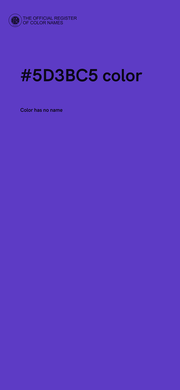 #5D3BC5 color image
