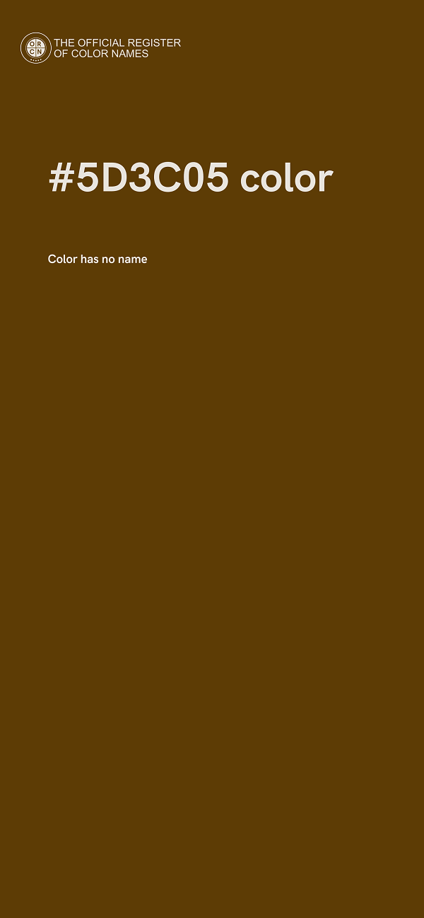 #5D3C05 color image