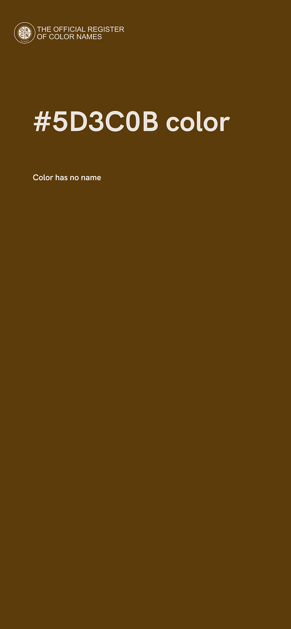 #5D3C0B color image