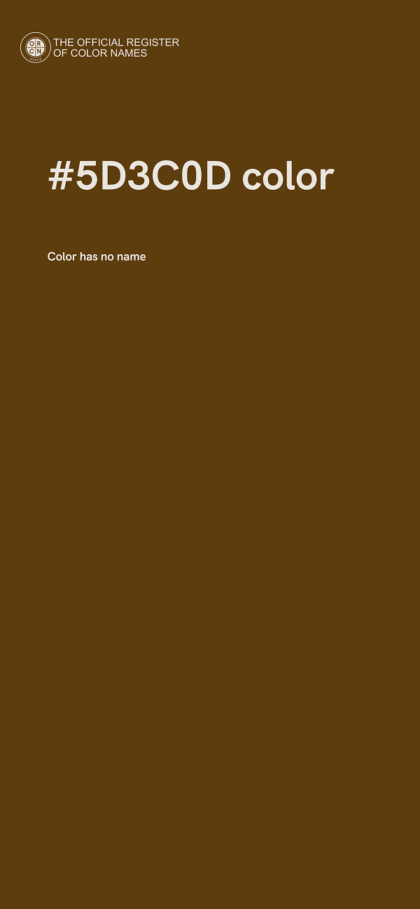 #5D3C0D color image
