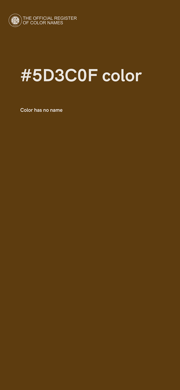 #5D3C0F color image