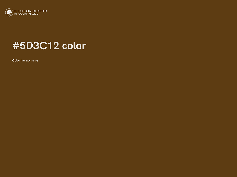 #5D3C12 color image