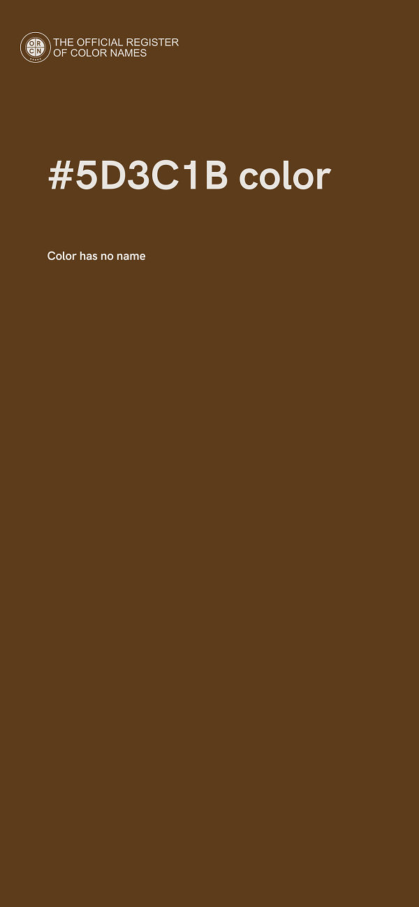 #5D3C1B color image