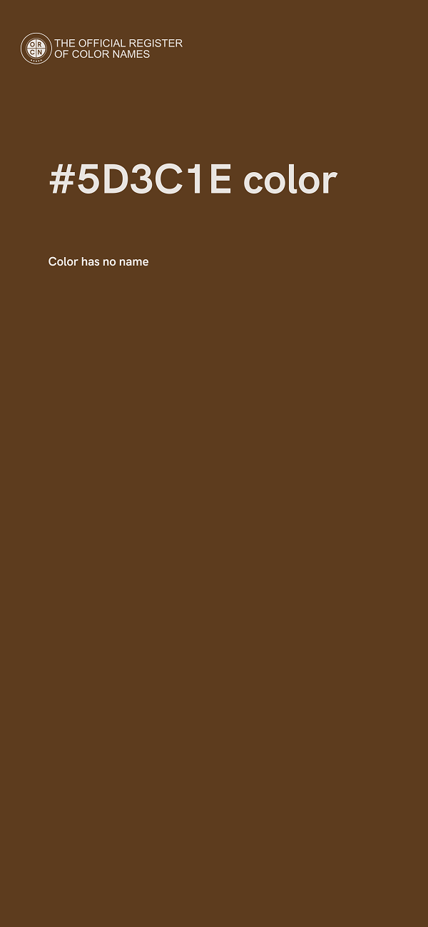 #5D3C1E color image