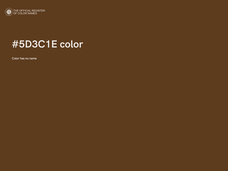 #5D3C1E color image