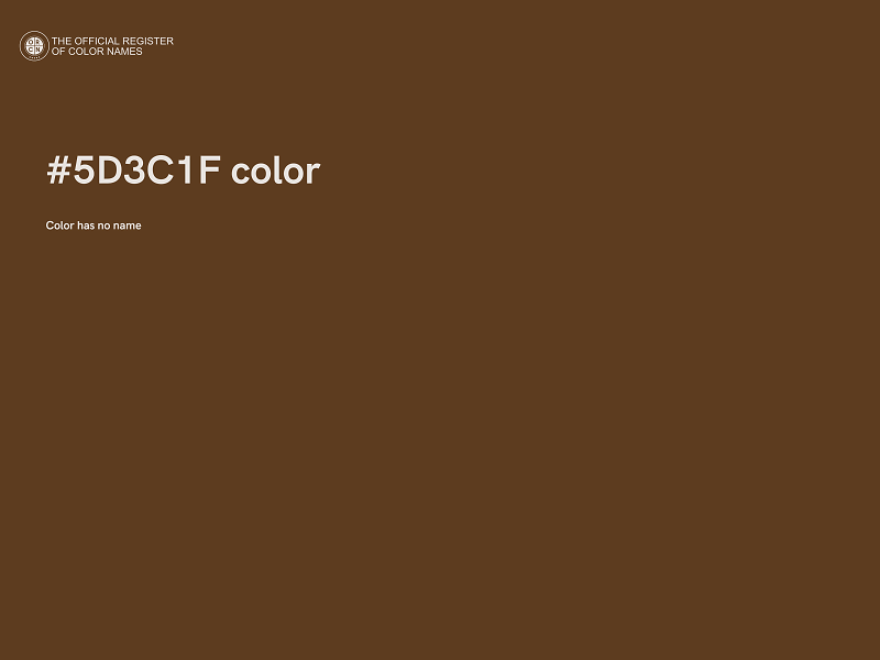 #5D3C1F color image