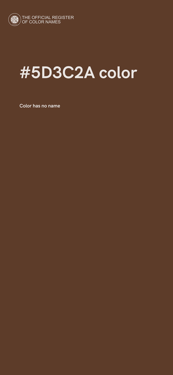 #5D3C2A color image