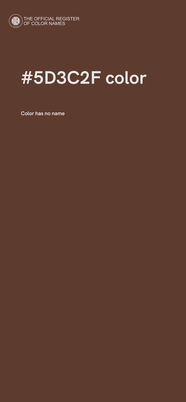 #5D3C2F color image
