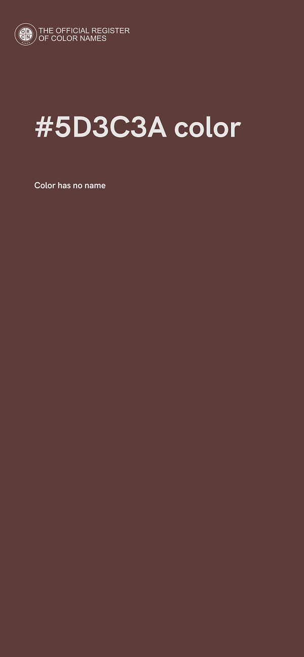 #5D3C3A color image