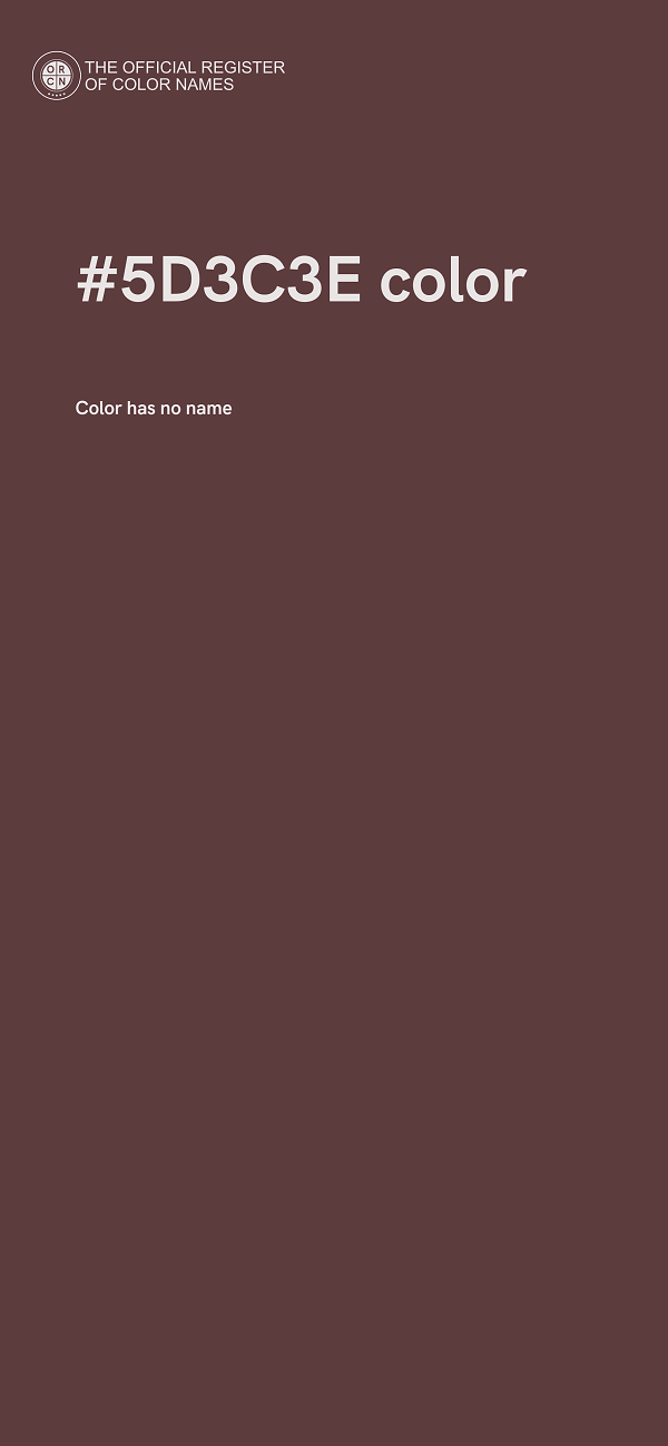 #5D3C3E color image