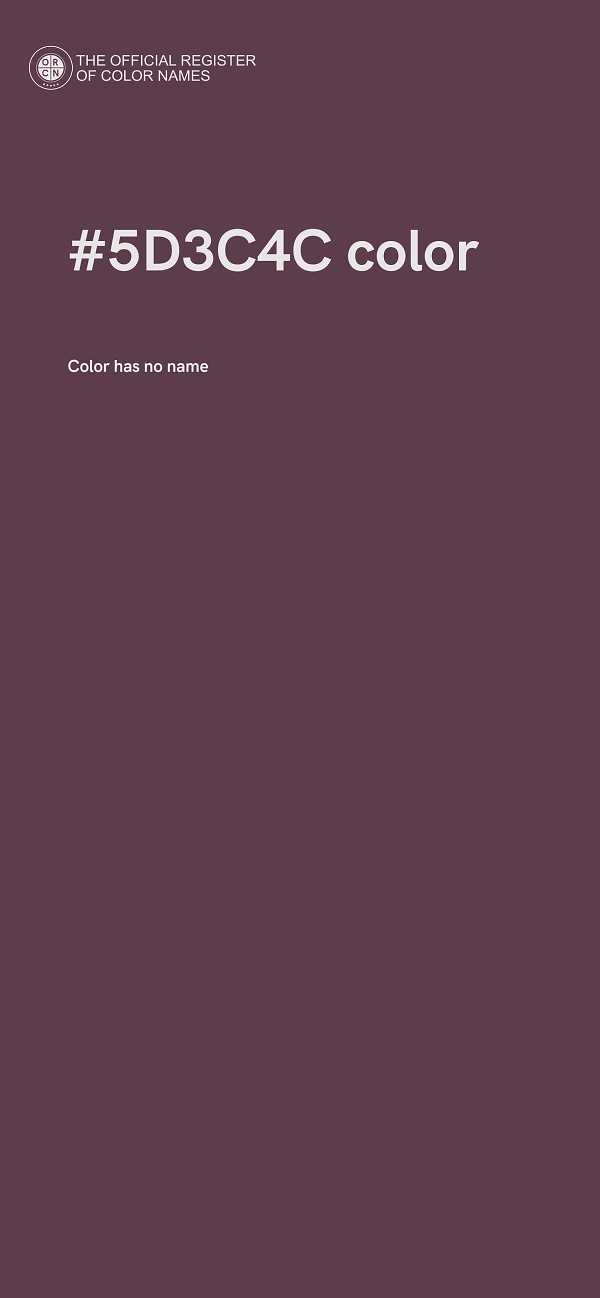 #5D3C4C color image
