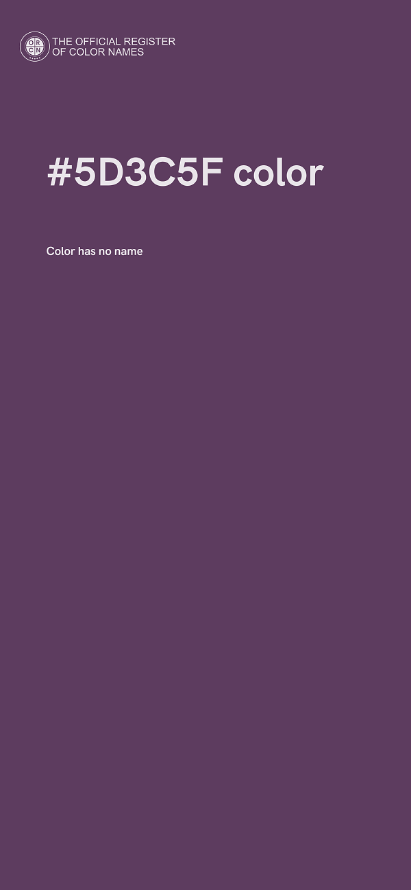 #5D3C5F color image