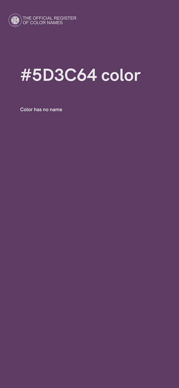 #5D3C64 color image