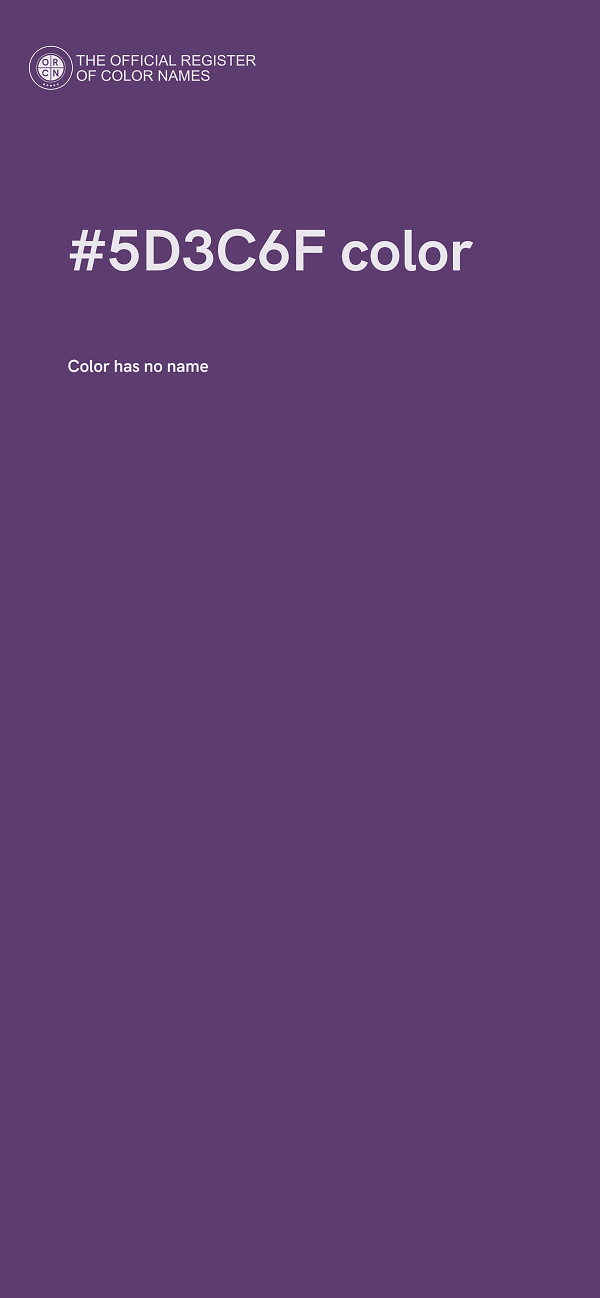 #5D3C6F color image