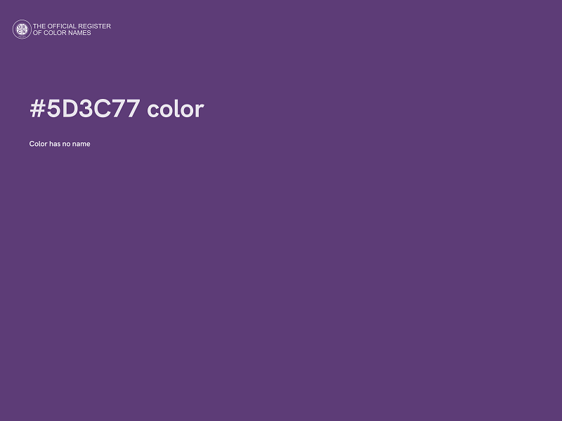 #5D3C77 color image