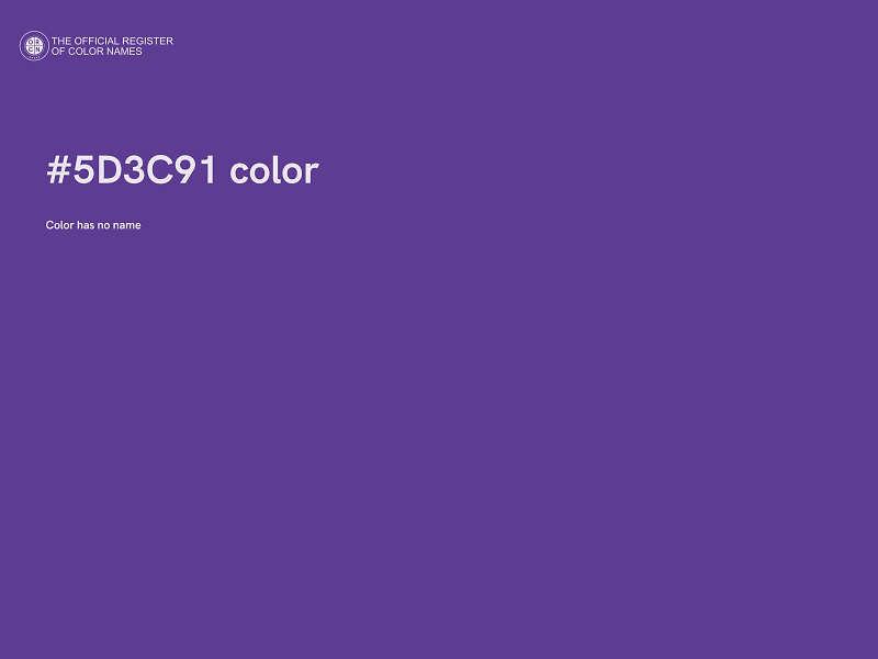 #5D3C91 color image