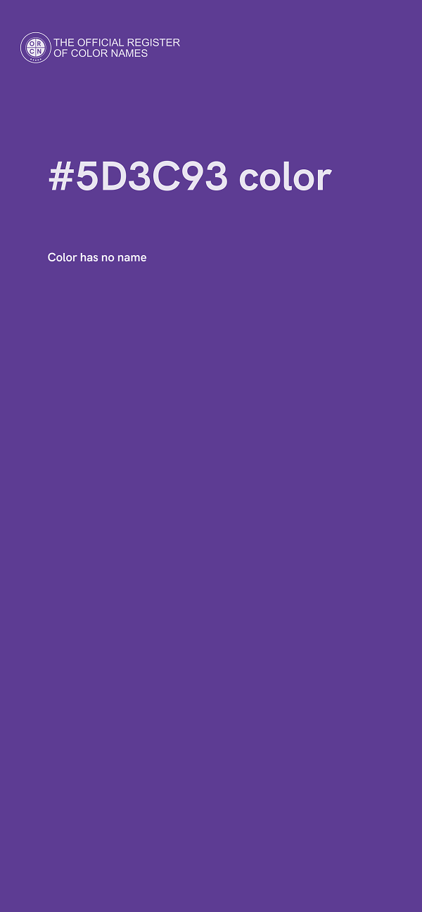 #5D3C93 color image