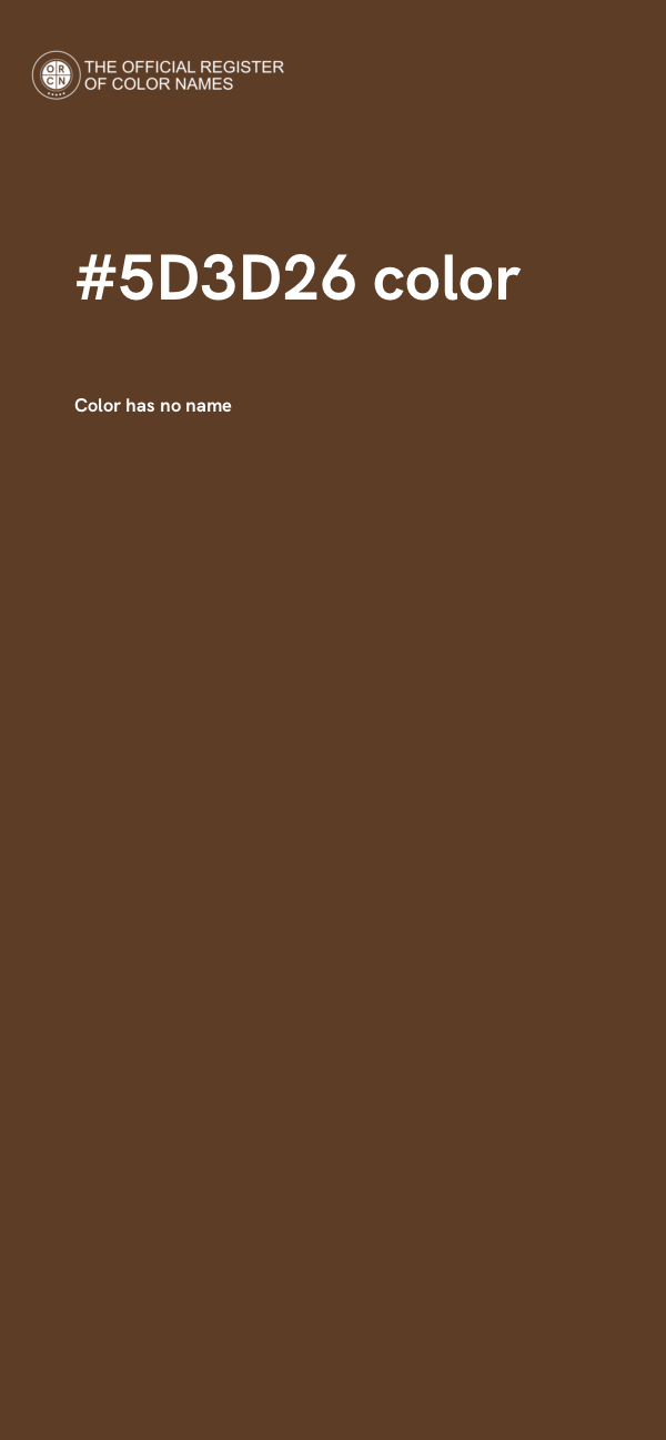 #5D3D26 color image